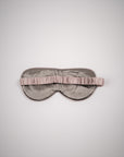 Silk Travel Eye Mask - Tea Rose / Silver Mist