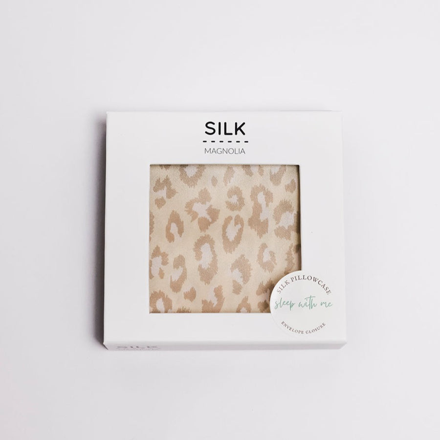 Silk Pillowcase - Sand Leopard