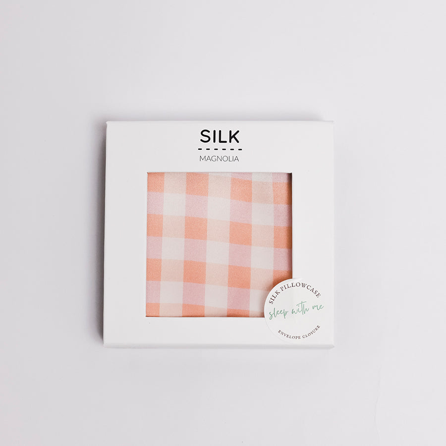 Silk Pillowcase - Gingham Spanish Villa