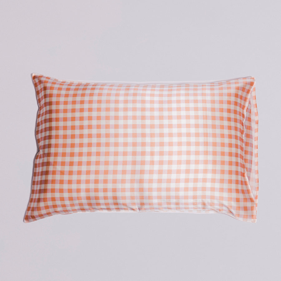 Silk Pillowcase - Gingham Spanish Villa